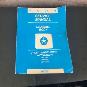 1988 Service Manual Chrysler Motors Chassis-Body Front Wheel Drive Vans/…